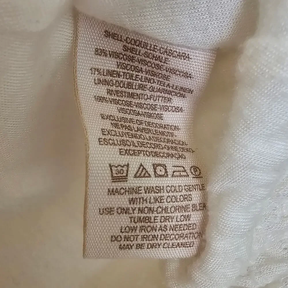 Free People Begonia Embroidered Gauze Cream White Boho Peasant Cottagecore Top